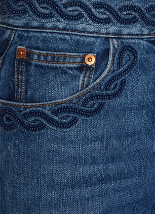  - VALENTINO GARAVANI - Embroidered Medium Washed Jeans