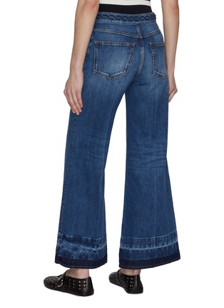 Back View - Click To Enlarge - VALENTINO GARAVANI - Embroidered Medium Washed Jeans