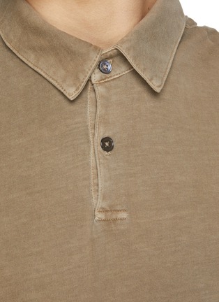  - JAMES PERSE - COTTON SUEDED POLO SHIRT