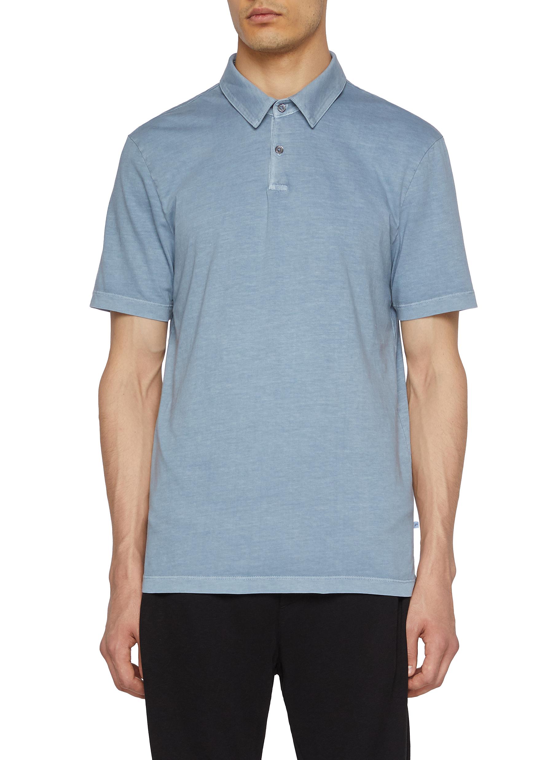 JAMES PERSE COTTON SUEDED POLO SHIRT Men Lane Crawford
