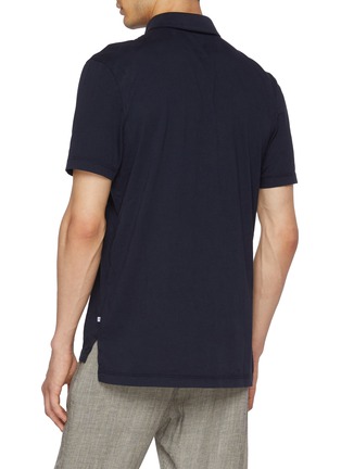 Back View - Click To Enlarge - JAMES PERSE - COTTON SUEDED POLO SHIRT