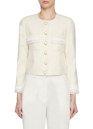 最安価格 Women | Jacket Tweed Trim Fringe | JOHN ST. | Crawford Lane ジャケット・アウター