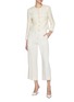 Figure View - Click To Enlarge - ST. JOHN - Fringe Trim Tweed Jacket