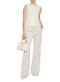 Figure View - Click To Enlarge - ST. JOHN - Faux Pearl Embroidered Neckline Bouclé Top