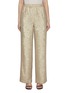 Main View - Click To Enlarge - ST. JOHN - Tie Waist Metallic Fluid Pants