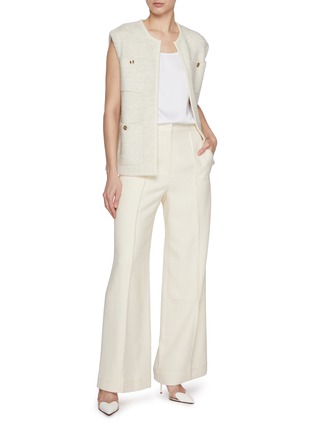 Figure View - Click To Enlarge - ST. JOHN - Tweed Wide Leg Pants