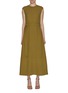 Main View - Click To Enlarge - ST. JOHN - Cap sleeve Belted Midi Dress