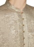 - ST. JOHN - Half Placket Metallic Blouse