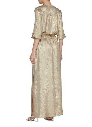 Metallic Fluid Maxi Dress