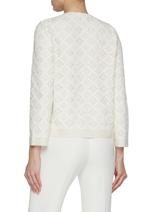 Back View - Click To Enlarge - ST. JOHN - Guipure Lace Tweed Jacket