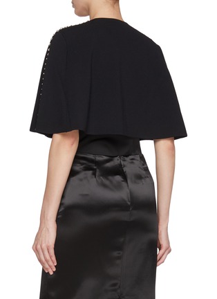 Back View - Click To Enlarge - ST. JOHN - Peral Embellished Knit Cape