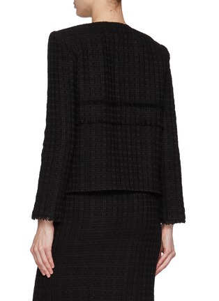 Back View - Click To Enlarge - ST. JOHN - Cotton Linen Blend Tweed Jacket