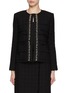 Main View - Click To Enlarge - ST. JOHN - Cotton Linen Blend Tweed Jacket