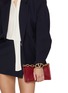 Front View - Click To Enlarge - VALENTINO GARAVANI - Mini VLogo Chain Leather Clutch