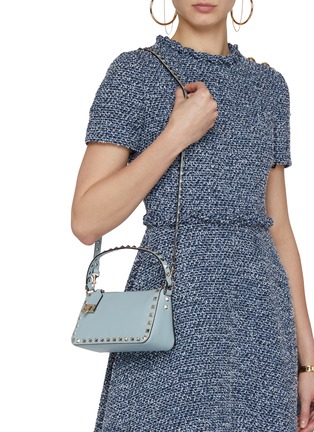 Figure View - Click To Enlarge - VALENTINO GARAVANI - Rockstud Small Leather Shoulder Bag