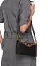 Front View - Click To Enlarge - VALENTINO GARAVANI - Vlogo Chain Leather Clutch Bag