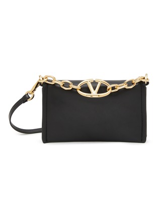 Main View - Click To Enlarge - VALENTINO GARAVANI - Vlogo Chain Leather Clutch Bag