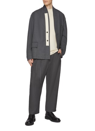 Figure View - Click To Enlarge - MORDECAI - Kimono Back Stripe Suit Jacket