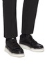 Figure View - Click To Enlarge - VALENTINO GARAVANI - Runboot Leather Mid Top Sneakers