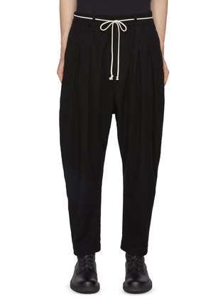 Main View - Click To Enlarge - MORDECAI - Stripe Pleated Drawstring Pants