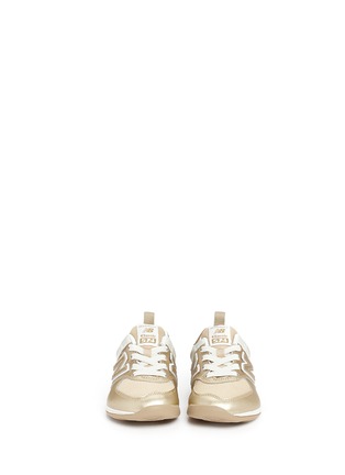 Figure View - Click To Enlarge - NEW BALANCE - '574' metallic faux leather toddler sneakers