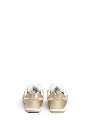 Back View - Click To Enlarge - NEW BALANCE - '574' metallic faux leather kids sneakers