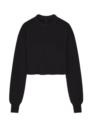 Main View - Click To Enlarge - SKIMS - Cotton Fleece Cropped Crewneck Sweater