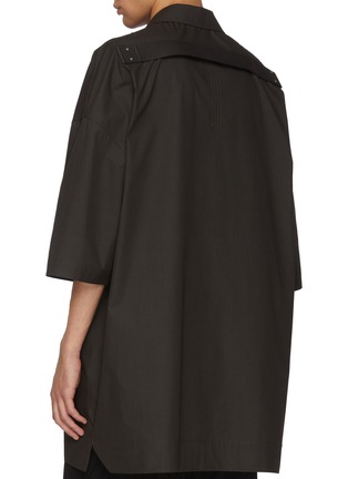 Back View - Click To Enlarge - RICK OWENS  - Magnum Tommy Oversized Cotton Shirt