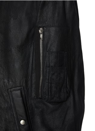  - RICK OWENS  - Blister Leather Bomber Jacket