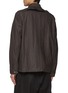 Back View - Click To Enlarge - RICK OWENS  - Brad Point Collar Strap Detail Leather Jacket