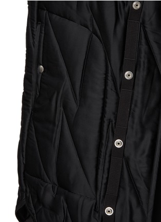  - RICK OWENS  - Zig Zag Quilted Washed Charmeuse Vest