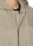  - RICK OWENS  - Long Drawstring Zip Up Cotton Hoodie