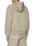 Back View - Click To Enlarge - RICK OWENS  - Long Drawstring Zip Up Cotton Hoodie