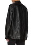 Back View - Click To Enlarge - RICK OWENS  - Waxy Leather Overshirt