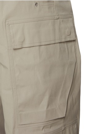  - RICK OWENS  - Elasticated Drawstring Zip Fly Cotton Blend Cargo Pants