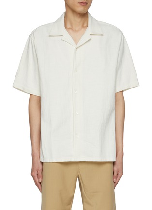 Main View - Click To Enlarge - DENHAM - Cotton Linen Bowling Shirt