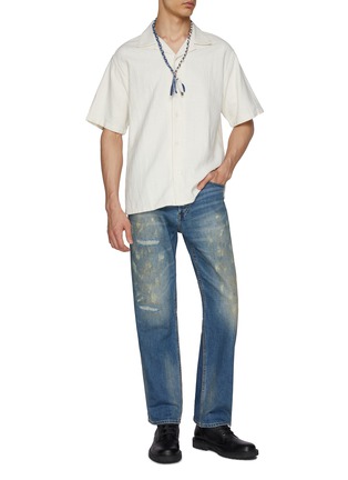 Figure View - Click To Enlarge - DENHAM - Dagger Selvedge Tapered Jeans