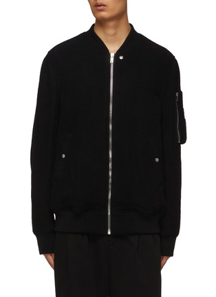 Main View - Click To Enlarge - RICK OWENS  - Lodenet Wool Flight Bomber Jacket