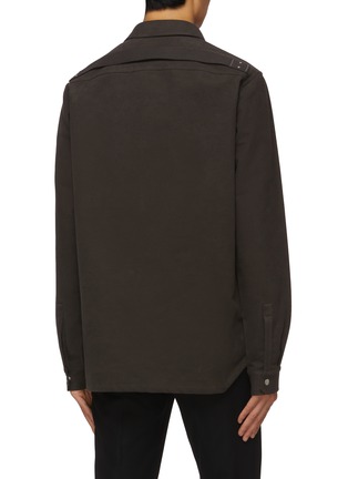 Back View - Click To Enlarge - RICK OWENS  - Chest Pocket Wool Shirt Jacket