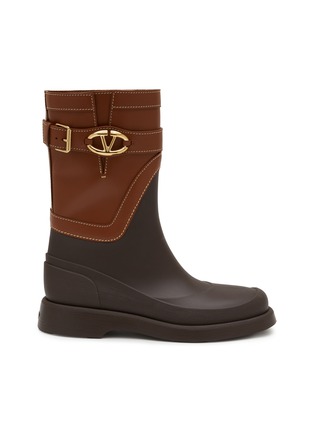 Main View - Click To Enlarge - VALENTINO GARAVANI - The Bold Edition VLogo Rubber Rain Boots