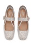 Detail View - Click To Enlarge - VALENTINO GARAVANI - VLogo Embellished Leather Ballerina Flats