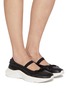 Figure View - Click To Enlarge - VALENTINO GARAVANI - True Actress Leather Leather Ballerina Flats