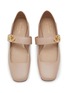 Detail View - Click To Enlarge - VALENTINO GARAVANI - VLogo Locker Leather Ballerina Flats