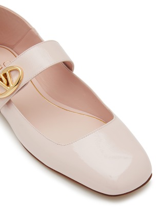 Detail View - Click To Enlarge - VALENTINO GARAVANI - VLogo Locker Leather Ballerina Flats