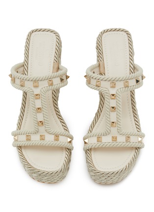 Detail View - Click To Enlarge - VALENTINO GARAVANI - 25/90 Rockstud Platform Espadrilles