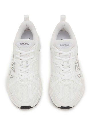 Detail View - Click To Enlarge - VALENTINO GARAVANI - Vlogo Easyjog Mesh Leather Sneakers