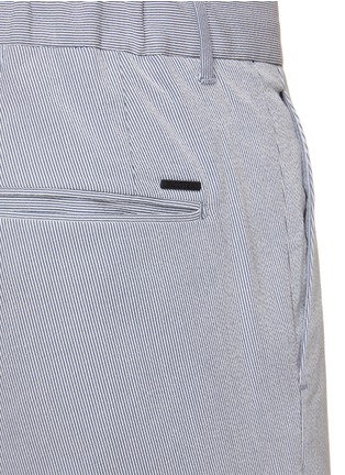  - INCOTEX - Half Elasticated Waist Pinstripe Seersucker Pants