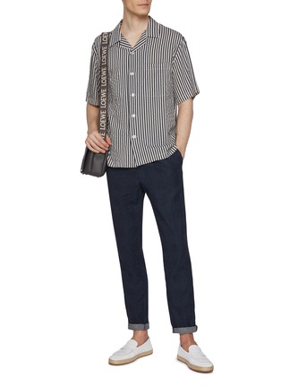 Figure View - Click To Enlarge - INCOTEX - Pleated Tapered Chinos