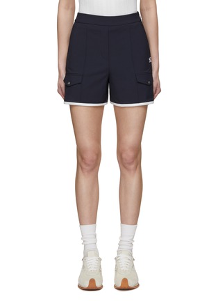 Main View - Click To Enlarge - SOUTHCAPE - Contrast Trim Flap Pocket Shorts