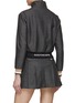 Back View - Click To Enlarge - SOUTHCAPE - Contrast Cuff Stand Collar Zip Jacket
